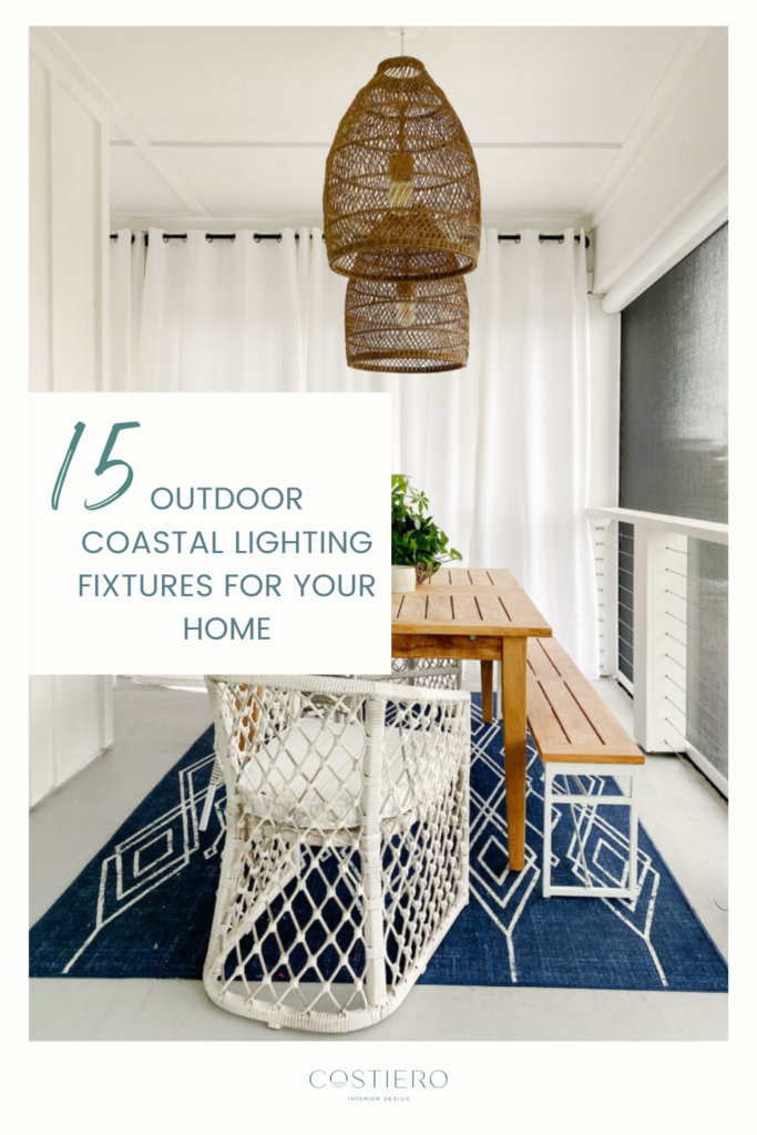 Check out these 15 outdoor coastal lighting fixtures for your home.
